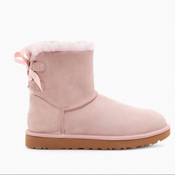 UGG | Mini Continuity Bow Boots In Pink Crystal Size 7 NEW In Box - Picture 10 of 10